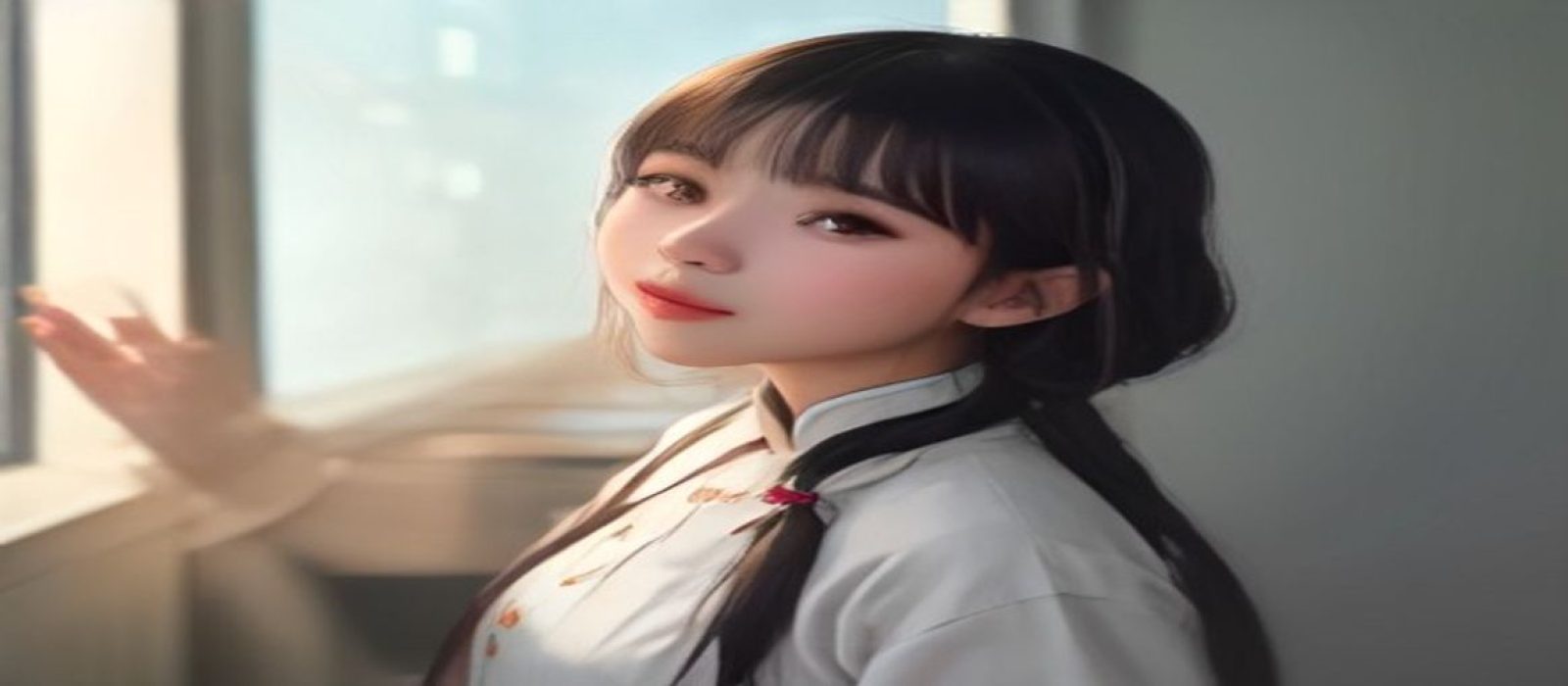 女仆导览站品牌视觉大图，深藏青色背景下金色光晕环绕，展现潮牌活力与内容导航平台的专业质感